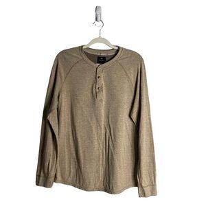 Wind River Men's Tan Long Sleeve Henley Shirt